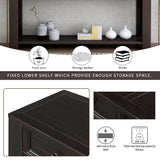 Entryway Hallway Table with Storage Drawers and Bottom Shelf