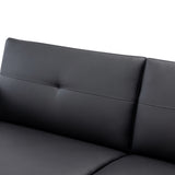 Black Folding Flat folding Sofa Bed with Storage Box
