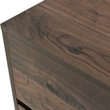 King 3 Piece Walnut Bedroom Set Platform Bed with Storage Bench with Nightstand and 9-Drawer Dresser