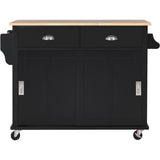 Black Island Kitchen Cart