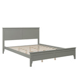 Gray Solid Wood 3 Pieces Queen Bedroom Sets