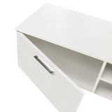 White TV Stand for 70 Inch TV Stands, Media Console Entertainment Center Television Table, 2 Storage Cabinet with Open Shelves for Living Room Bedroom