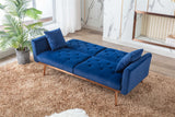 COOLMORE  Velvet  Sofa , Accent sofa .loveseat sofa with rose gold metal feet  and  Navy  Velvet