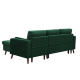 88" Reversible Pull out Sleeper Sectional Storage Sofa Bed,Corner sofa-bed with Storage Chaise Left/Right Handed Chaise