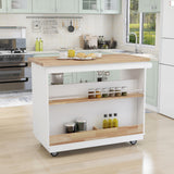 Kitchen Island Cart With 2 Drawers