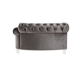 Grey Sectional Sofa w/7 Pillows, Gray Velvet