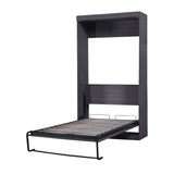Twin Size Murphy Bed with Wardrobe and Drawers, Storage Bed
