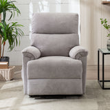 Power Lift Chair with Massage and Heating Function Soft Fabric Upholstery Recliner for Living Room,Light Gray