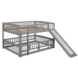 Grey Bunk Bed with Slide