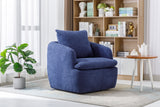 COOLMORE Swivel Barrel Chair, Comfy Round Accent Sofa Chair for Living Room, 360 Degree Swivel Barrel Club Chair, Leisure Arm Chair for Nursery, Hotel, Bedroom, Office, Lounge
