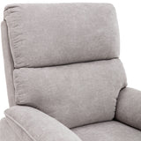 Power Lift Chair with Massage and Heating Function Soft Fabric Upholstery Recliner for Living Room,Light Gray