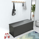 Storage Chest Trunk, Lift Top Wood Box for Toys Entryway Bench Organizer Home Furniture, Black