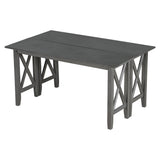 6-Piece Family Dining Room Set Solid Wood Space Saving Foldable Table and 4 Chairs with Bench for Dining Room