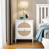 Nightstand Allen 2 Drawer side table, Display Rack for Bedroom or Living Room