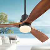 52 Inch Ceiling Fan Light With 6 Speed Remote Reversible Energy-saving DC Motor