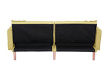 FUTON SLEEPER SOFA WITH 2 PILLOWS YELLOW FABRIC（same as W223S00033、W223S00584、W223S00993）