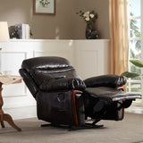 Orisfur. Massage Recliner PU Leather Sofa Chair with Heating and Massage Vibrating  Function