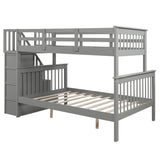 Stairway Twin-Over-Full Bunk Bed with Storage