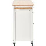 White Kitchen Island Cart