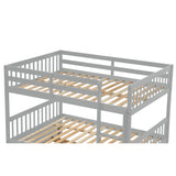 Full Over Full Bunk Bed with Trundle, Convertible to 2 Full Size Platform Bed