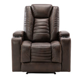 Orisfur. Power Motion Recliner with Adjustable Headrest,  Home Theater Seating with Hidden Arm Storage and Convenient Cup Holder Design