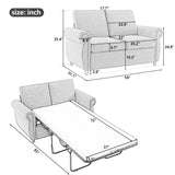 Orisfur Pull Out Sofa Bed  Loveseat Sleeper with Twin Size Memory Mattress for Living Room Spaces