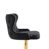 COOLMORE  Bar Stools with Back and Footrest Counter Height bar Chairs
