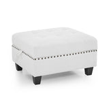 U shape Modular Sectional Sofa，DIY Combination，includes Seven Single Chair， Four Corner and One Ottoman，Ivory