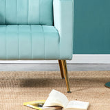 Modern Velvet Accent Chair with Arms, Wingback Reading Chair