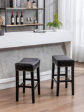 Counter Height 26" Bar Stools for Kitchen Counter Backless Faux Leather