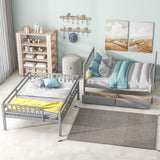 Full Over Full Bunk Bed with 2 Drawers and Staircase