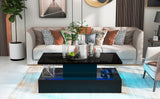 Coffee Table Cocktail Table Modern Industrial Design with LED lighting