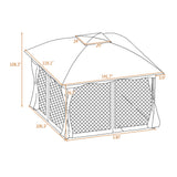 Patio Outdoor Gazebo, Double Roof Soft Canopy Garden Backyard Gazebo with Mosquito Netting Suitable for Lawn, Garden, Backyard and Deck