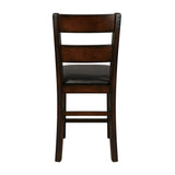 Cherry Finish Dining Set 7pc Counter Height Table with Extension Leaf and 6x Wood Frame Counter Height Chairs Transitional Style Furniture
