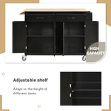 Black Kitchen Island Cart