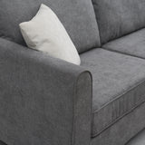 Modern Upholstered Living Room Sectional Sofa with 3 Pillows