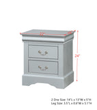 ACME Louis Philippe III Nightstand in Platinum