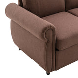 Orisfur Pull Out Sofa Bed  Loveseat Sleeper with Twin Size Memory Mattress for Living Room Spaces
