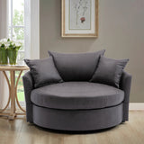 Modern Akili swivel accent chair barrel chair