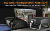 Geek Chef Gas Pizza Oven, Pizza Ovens for Outside Propane, Propane Pizza Oven, Outdoor Ovens with 13 inch Pizza Stone, Portable Gas Pizza Oven with Foldable Legs, Pizza Oven for Patio Garden
