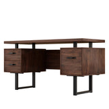 Home Office Computer Desk with Drawers/Hanging Letter-size Files