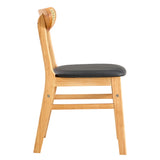 Solid wood dining table and 4-piece set of solid wood dining chairs