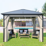 Aluminum Patio Gazebo with Polycarbonate Roof