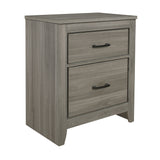 Dark Gray Finish Transitional Look 1pc Nightstand Industrial Rustic Modern Style Bedroom Furniture
