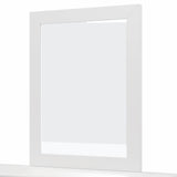 4 Pieces Traditional Concise Style White Bedroom Sets, Nightstand+ Dresser+ Mirror+ Full Bed