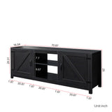 Farmhouse TV Stand,  Wood Entertainment Center Media Console with Storage