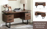 Home Office Computer Desk with Drawers/Hanging Letter-size Files