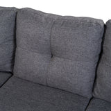 Grey Sectional Sofa Space Saving with Storage Ottoman
