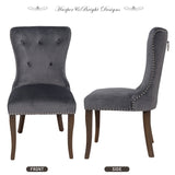 Victorian Dining Chair Button Tufted Armless Chair Upholstered Accent Chair