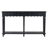 Country Console Table for Hallway Living Room Bedroom with 4 Front Facing Storage Drawers and 1 Shelf